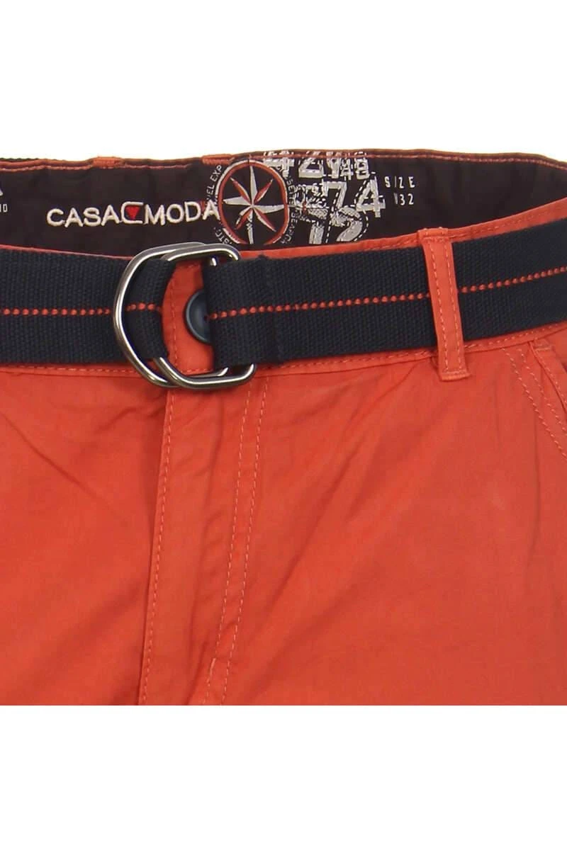 Casa Moda Casual Fit Cargo Shorts Orange, Einfarbig 2 Casa Moda Casual Fit Cargo Shorts Orange, Einfarbig – Bild 2