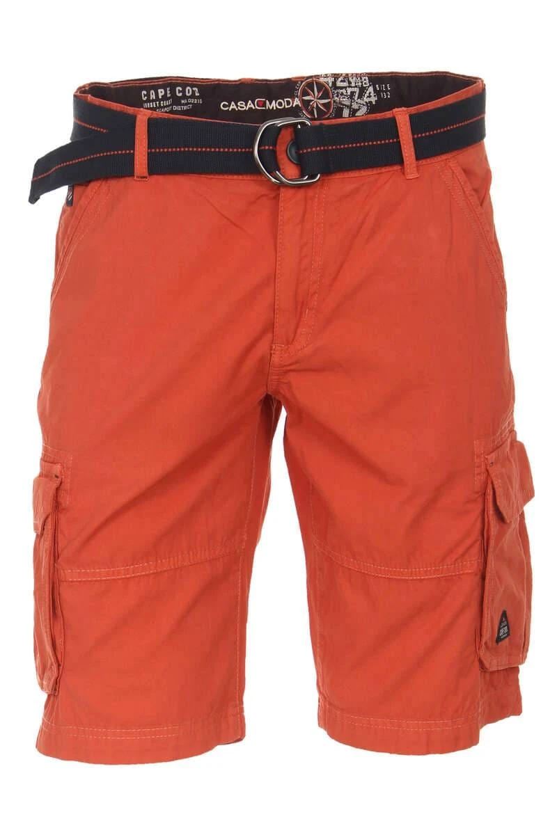 Casa Moda Casual Fit Cargo Shorts Orange, Einfarbig 1 Casa Moda Casual Fit Cargo Shorts Orange, Einfarbig