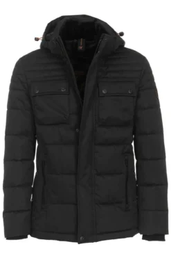 Casa Moda Herren Parka Schwarz