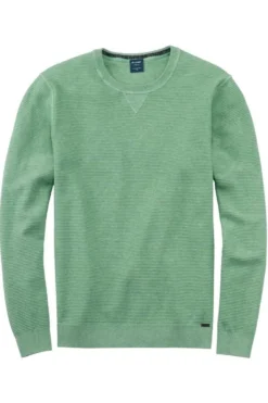 OLYMP Modern Fit Herren Pullover Rundhals Mint