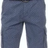 Casa Moda Cargo Shorts Blau, Gemustert