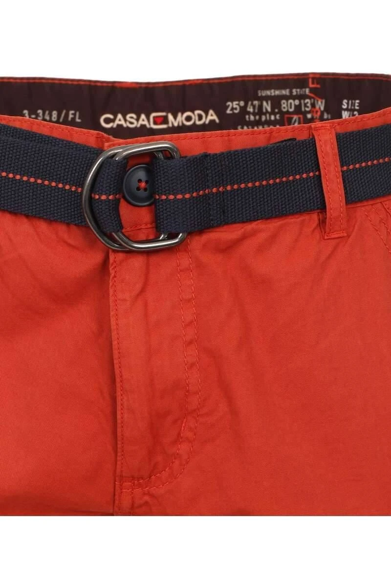 Casa Moda Cargo Shorts Hellrot, Einfarbig 4 Casa Moda Cargo Shorts Hellrot, Einfarbig – Bild 4