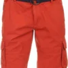 Casa Moda Cargo Shorts Hellrot, Einfarbig