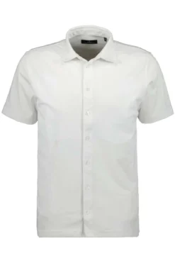 RAGMAN Soft Knit Regular Fit Hemd Weiss, Einfarbig