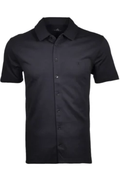 RAGMAN Soft Knit Regular Fit Hemd Marine, Einfarbig