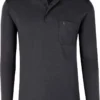 RAGMAN Regular Fit Longsleeve Poloshirt Anthrazit, Einfarbig
