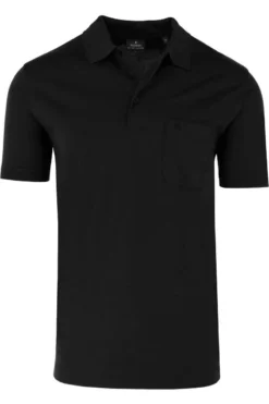 RAGMAN Regular Fit Poloshirt Schwarz, Einfarbig