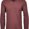 RAGMAN Regular Fit Longsleeve Poloshirt Bordeaux, Einfarbig