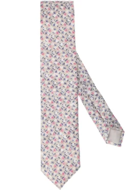 Jacques Britt Krawatte 100% Seide Beige, Gemustert