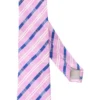 Jacques Britt Krawatte 100% Seide Blau/pink, Gestreift