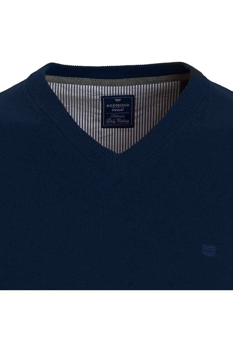 Redmond Herren Pullover V-Ausschnitt Marine 2 Redmond Herren Pullover V-Ausschnitt Marine – Bild 2