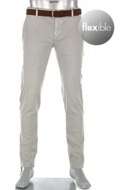 Alberto Rob Slim Fit Herren Chino Hellgrau,Einfarbig
