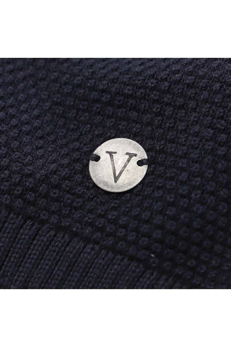 Marvelis Modern Fit Herren StrickpulloverRundhals Dunkelblau 3 Marvelis Modern Fit Herren StrickpulloverRundhals Dunkelblau – Bild 3