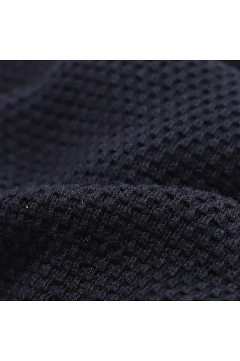 Marvelis Modern Fit Herren StrickpulloverRundhals Dunkelblau 4 Marvelis Modern Fit Herren StrickpulloverRundhals Dunkelblau – Bild 4