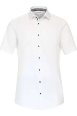 Venti Modern Fit Hemd Weiss, Einfarbig