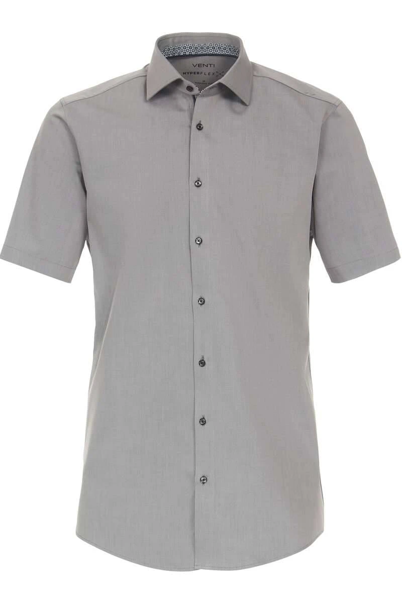 Venti Modern Fit Hemd Grau, Einfarbig 1 Venti Modern Fit Hemd Grau, Einfarbig