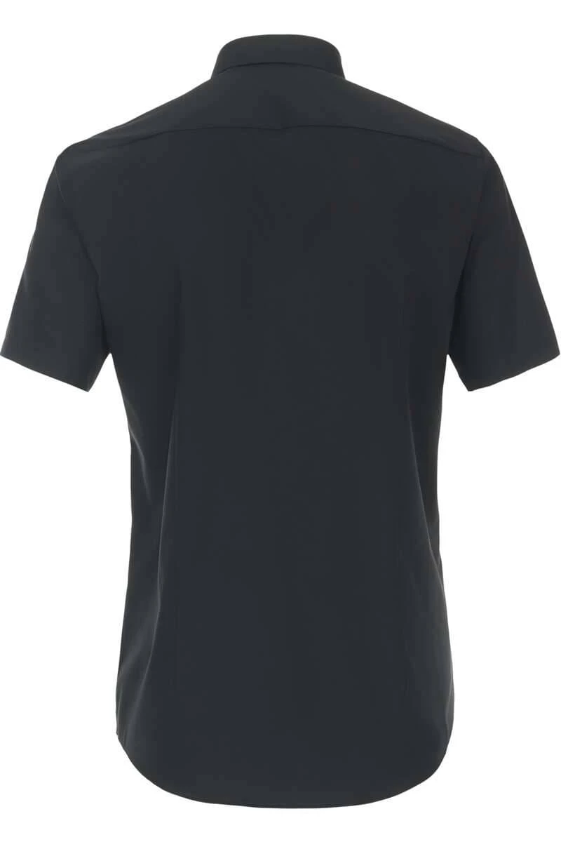 Venti Modern Fit Hemd Schwarz, Einfarbig 4 Venti Modern Fit Hemd Schwarz, Einfarbig – Bild 4