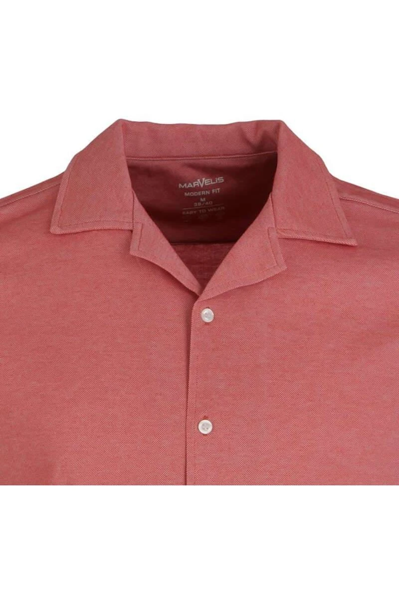 Marvelis Modern Fit Poloshirt Rot, Einfarbig 2 Marvelis Modern Fit Poloshirt Rot, Einfarbig – Bild 2