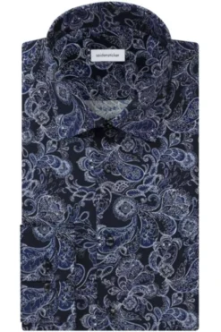 Seidensticker Slim Fit Hemd Dunkelblau, Gemustert