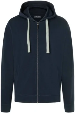 MAERZ Modern Fit Sweatjacke Mit Kapuze Navy