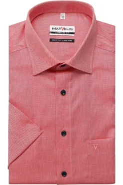 Marvelis Comfort Fit Hemd Rot, Faux-uni