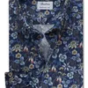 Stenströms Slimline Hemd Navy, Blumen