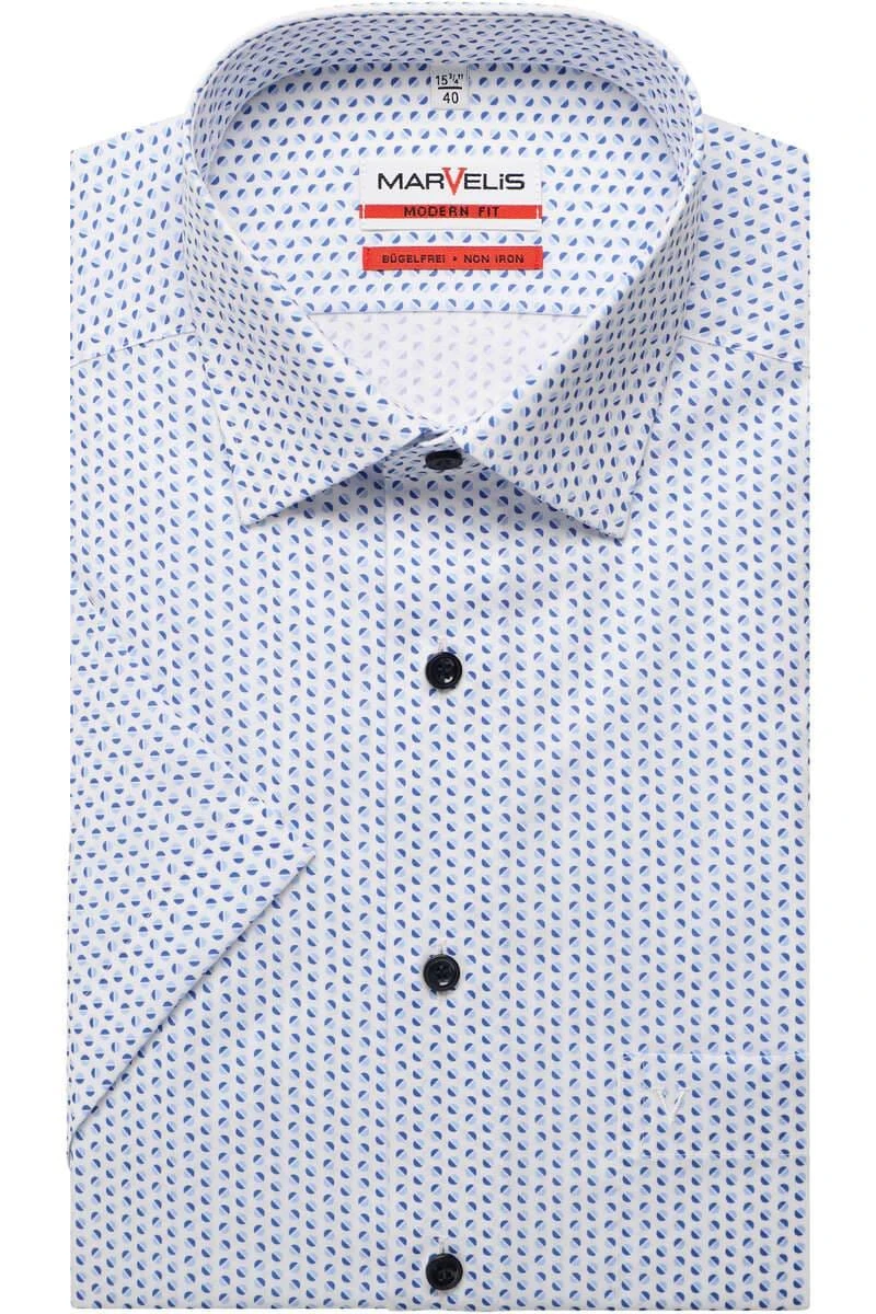 Marvelis Modern Fit Hemd Weiss, Gemustert 1 Marvelis Modern Fit Hemd Weiss, Gemustert