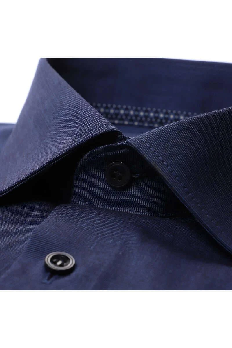 Marvelis Modern Fit Hemd Marine, Einfarbig 2 Marvelis Modern Fit Hemd Marine, Einfarbig – Bild 2