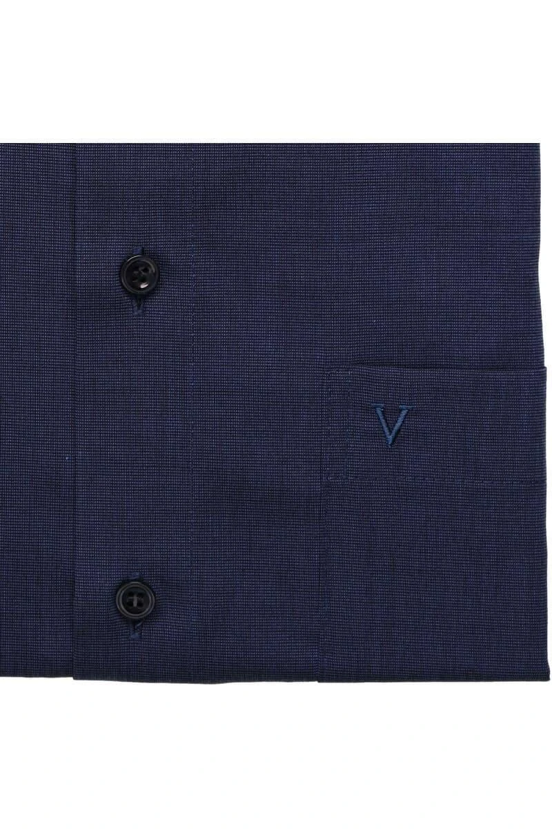 Marvelis Modern Fit Hemd Marine, Einfarbig 5 Marvelis Modern Fit Hemd Marine, Einfarbig – Bild 5