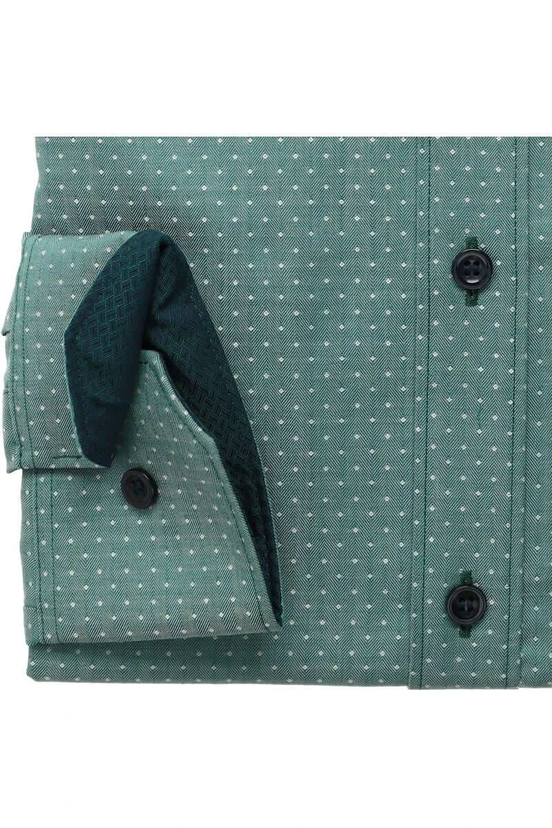 Marvelis Body Fit Hemd Grün, Gepunktet 3 Marvelis Body Fit Hemd Grün, Gepunktet – Bild 3