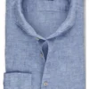 Stenströms Slimline Leinenhemd Hellblau, Einfarbig