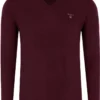 GANT Regular Fit Herren Pullover V-Ausschnitt Rot