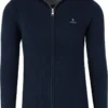 GANT Regular Fit Herren Strickjacke Zip Nachtblau