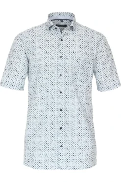 Casa Moda Comfort Fit Hemd Weiss, Gemustert