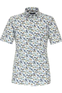 Casa Moda Comfort Fit Hemd Weiss, Gemustert