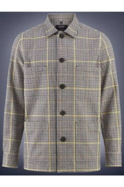 OLYMP SIGNATURE Soft Business Tailored Fit Hemdjacke Gelb, Kariert