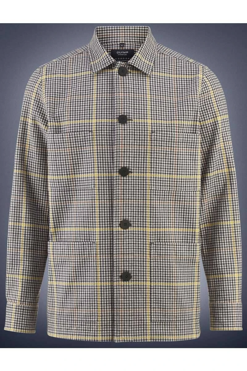 OLYMP SIGNATURE Soft Business Tailored Fit Hemdjacke Gelb, Kariert 1 OLYMP SIGNATURE Soft Business Tailored Fit Hemdjacke Gelb, Kariert