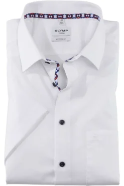 OLYMP Tendenz Modern Fit Hemd Weiss, Einfarbig