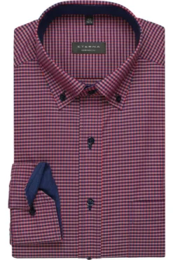 ETERNA Comfort Fit Hemd Rot/blau, Kariert