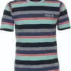 Casa Moda T-Shirt Rundhals Blau/rot/grün,Gemustert
