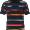 Casa Moda Casual Fit Poloshirt Orange, Gestreift