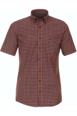 Casa Moda Comfort Fit Hemd Orange, Kariert