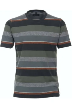 Casa Moda Casual T-Shirt Rundhals Grün,Einfarbig
