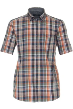 Casa Moda Comfort Fit Hemd Orange, Kariert