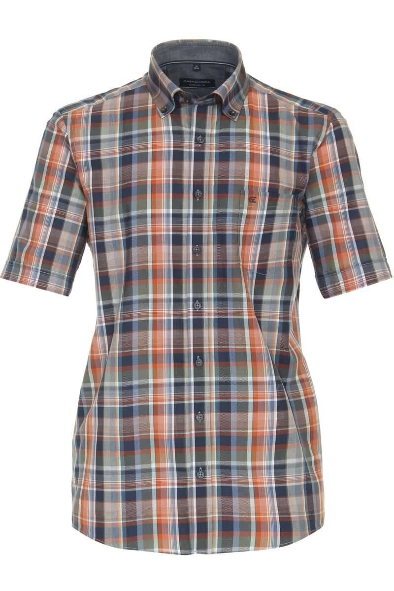 Casa Moda Comfort Fit Hemd Orange, Kariert 1 Casa Moda Comfort Fit Hemd Orange, Kariert