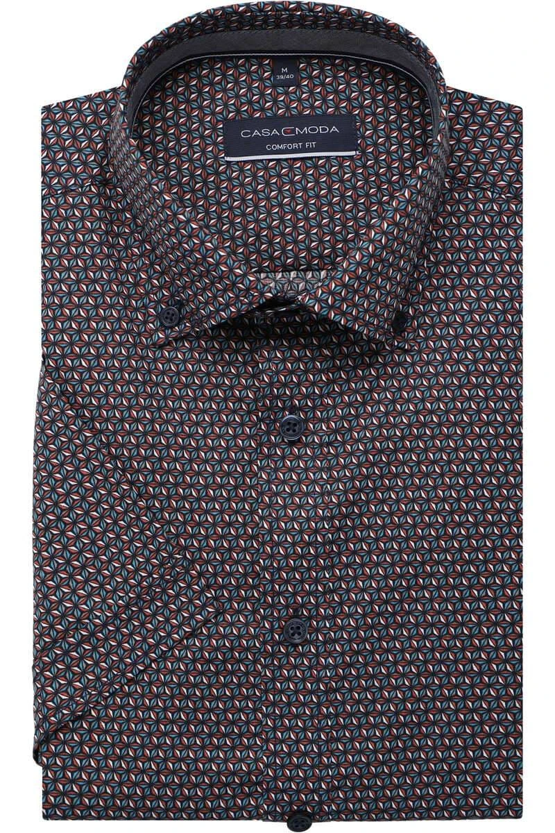 Casa Moda Comfort Fit Hemd Orange, Gemustert 1 Casa Moda Comfort Fit Hemd Orange, Gemustert