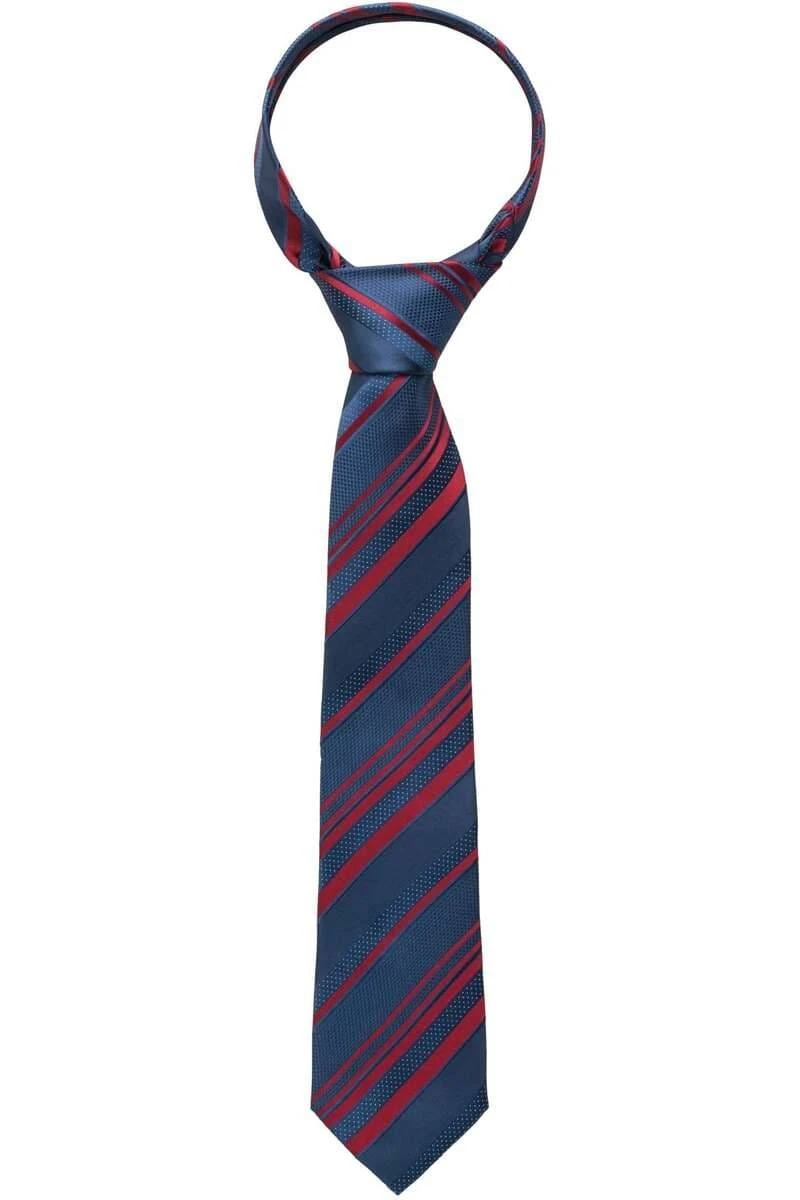 ETERNA Krawatte 100% Seide Marine, Gestreift 2 ETERNA Krawatte 100% Seide Marine, Gestreift – Bild 2