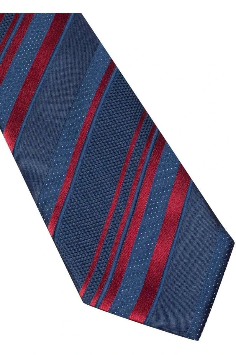 ETERNA Krawatte 100% Seide Marine, Gestreift 1 ETERNA Krawatte 100% Seide Marine, Gestreift