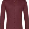 Desoto Slim Fit Jerseyhemd Aubergine, Einfarbig