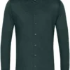 Desoto Slim Fit Jerseyhemd Dunkelgrün, Einfarbig